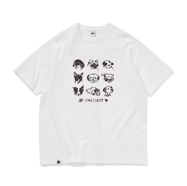 animal print t-shirt / アニマル ロゴ プリント Tシャツ 半袖 クリーン N5291 - ファッション通販 NNine(ナイン)