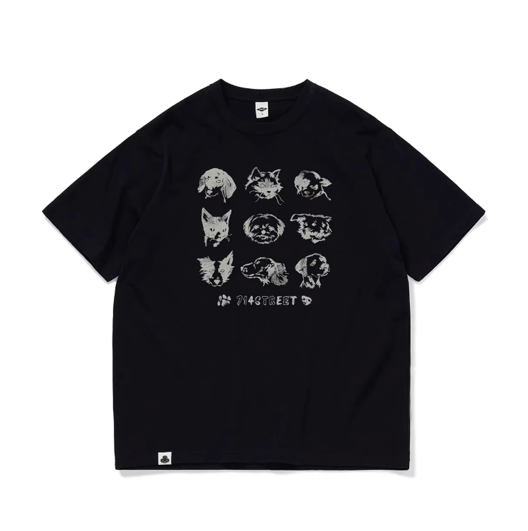 animal print t-shirt / アニマル ロゴ プリント Tシャツ 半袖 クリーン N5291 - ファッション通販 NNine(ナイン)