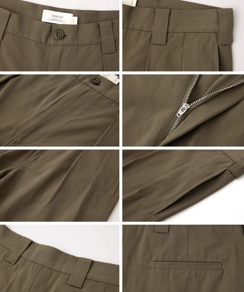 Anti - wrinkle double pleat pants N3853 - NNine