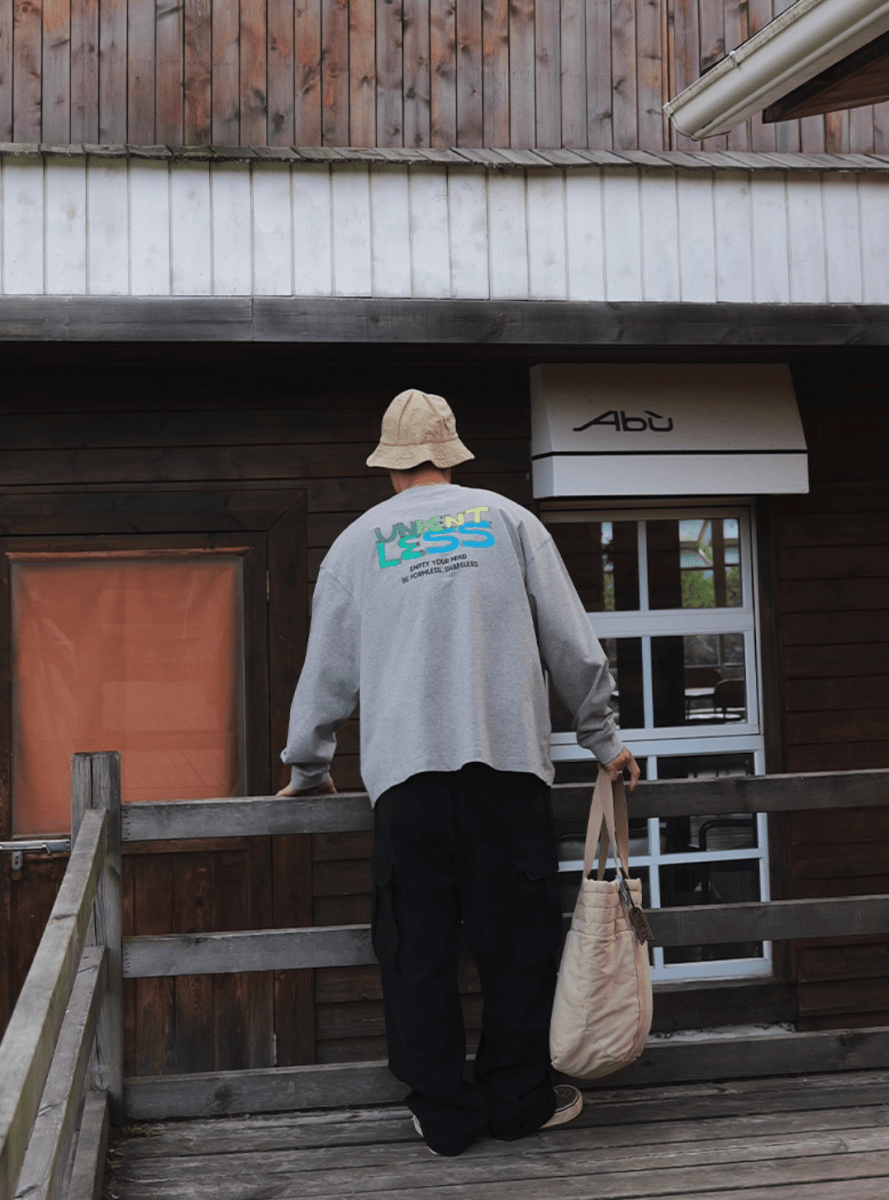 Back print long sleeve T-shirt N5645 - ファッション通販NNine(ナイン)