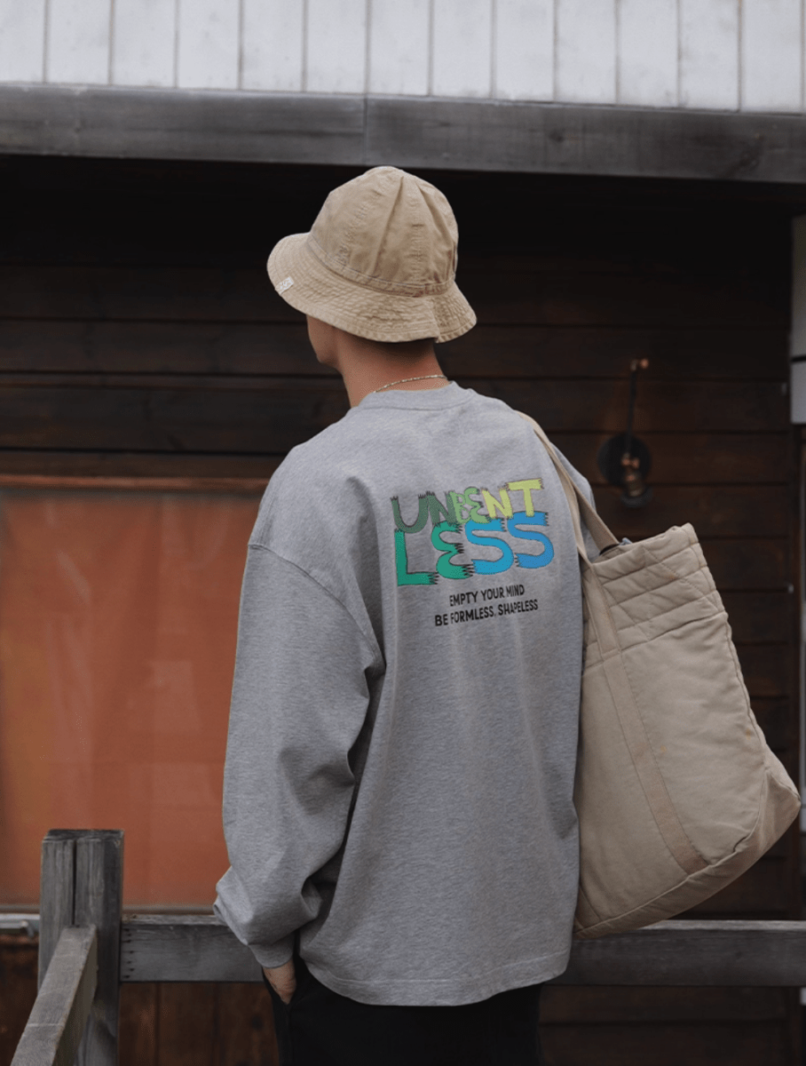 Back print long sleeve T-shirt N5645 - ファッション通販NNine(ナイン)