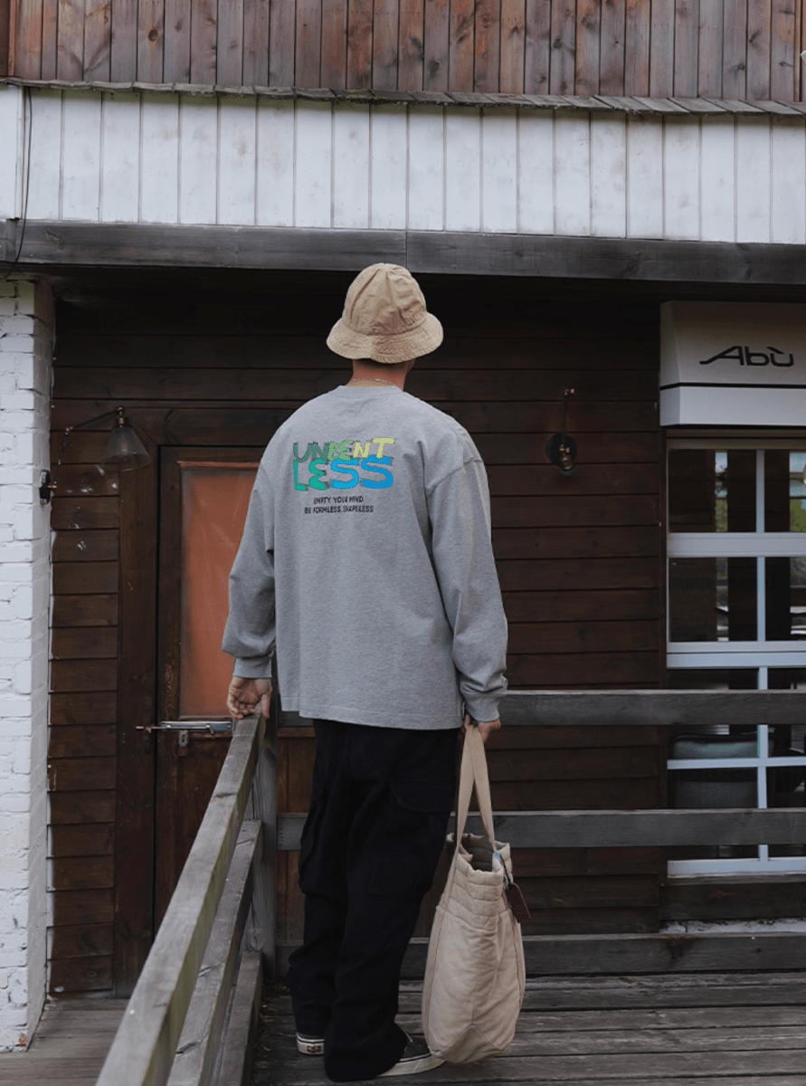 Back print long sleeve T-shirt N5645 - ファッション通販NNine(ナイン)