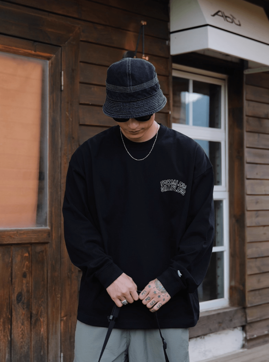 Back print long sleeve T-shirt N5645 - ファッション通販NNine(ナイン)