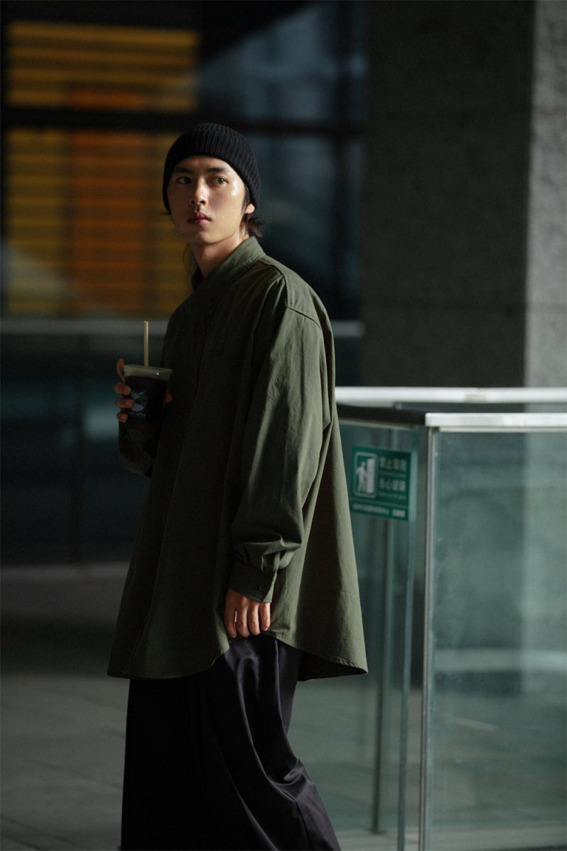 Big silhouette retro shirt /ビックシャツ N3698 - NNine