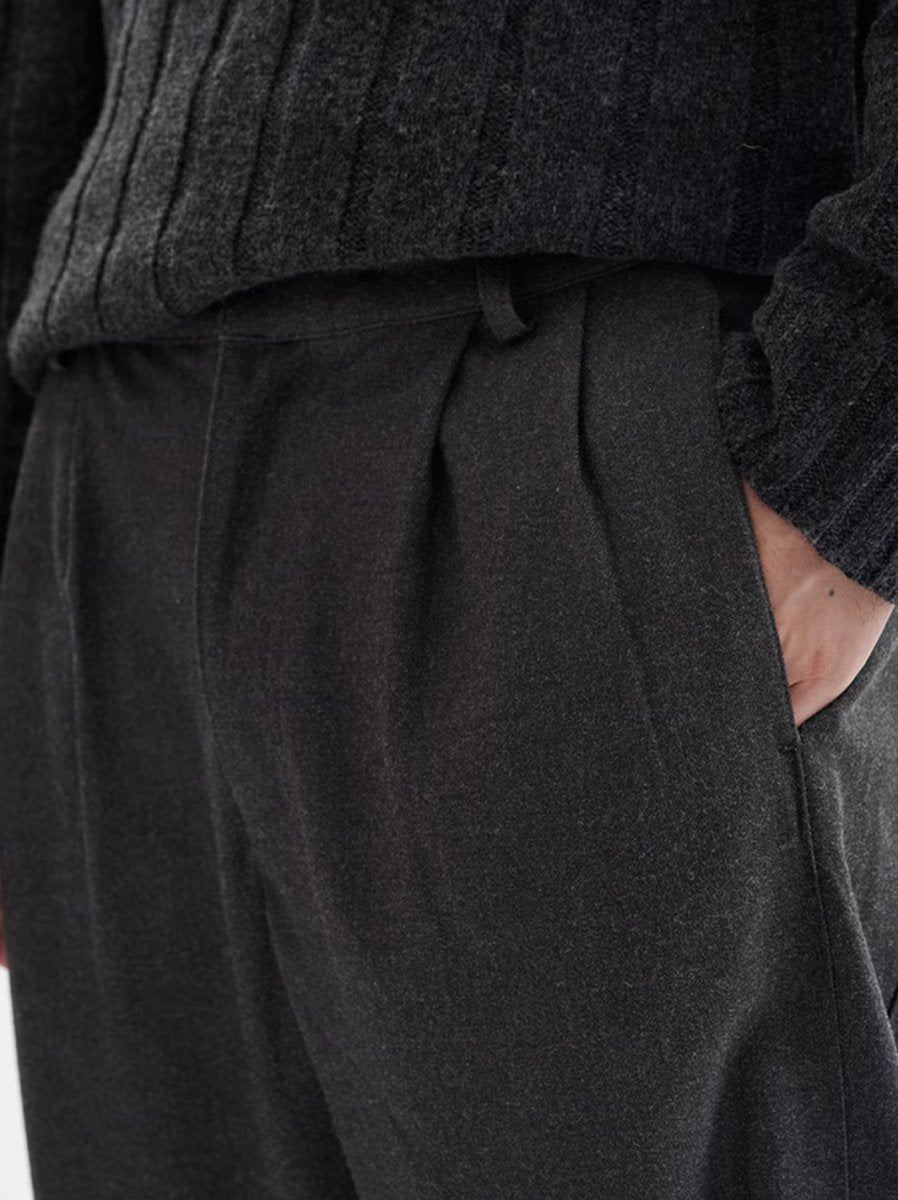 brushed belt pants /ウーリーテックスタックスパンツ N4509 - NNine