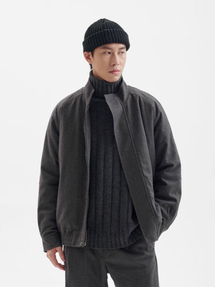 brushed stand collar jacket / テック繊維ダウン入りジャケット N4510 - NNine