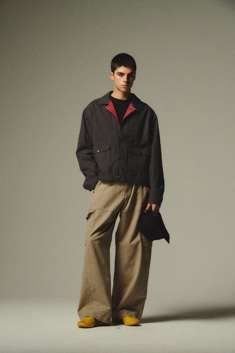 casual wide khaki pants N4477 - NNine