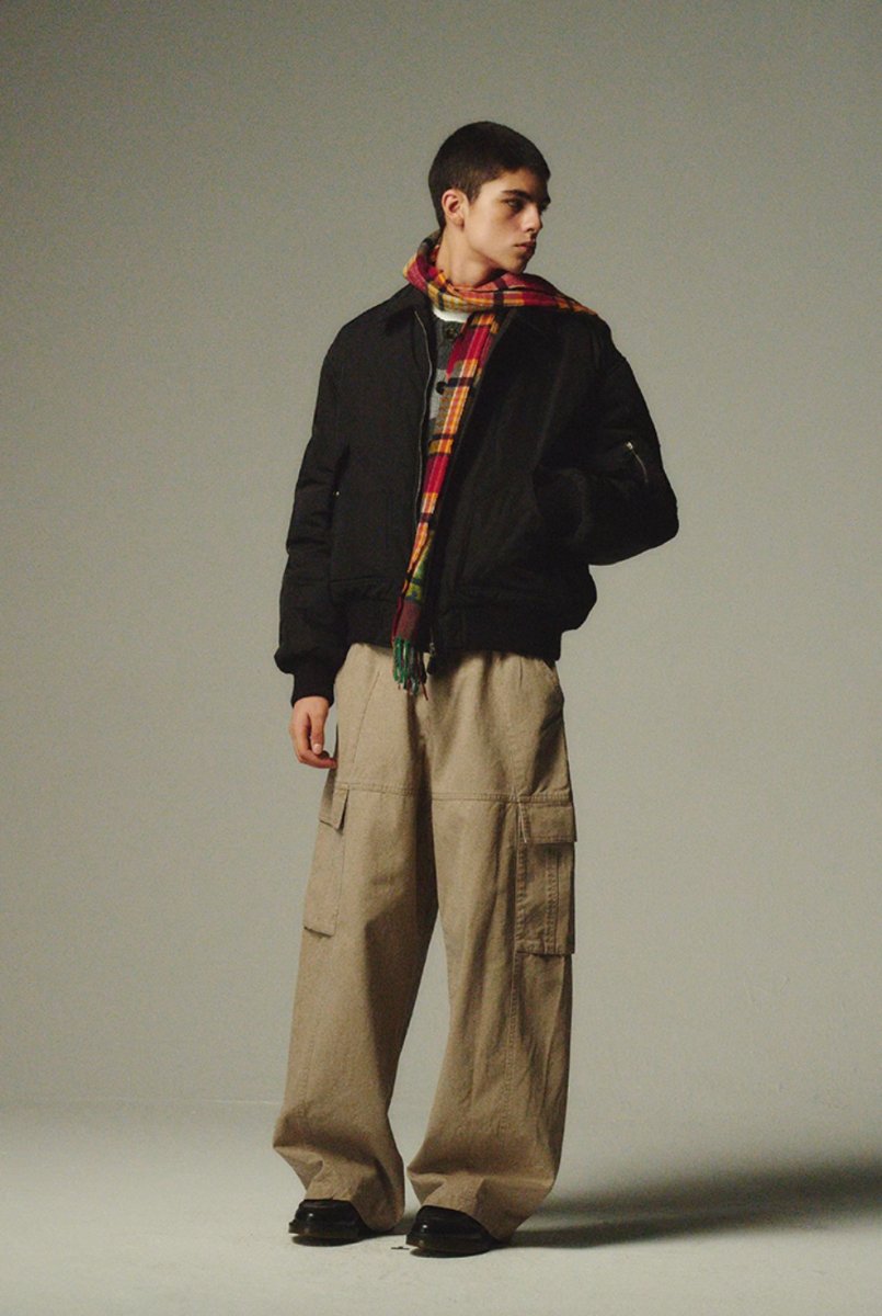 casual wide khaki pants N4477 - NNine