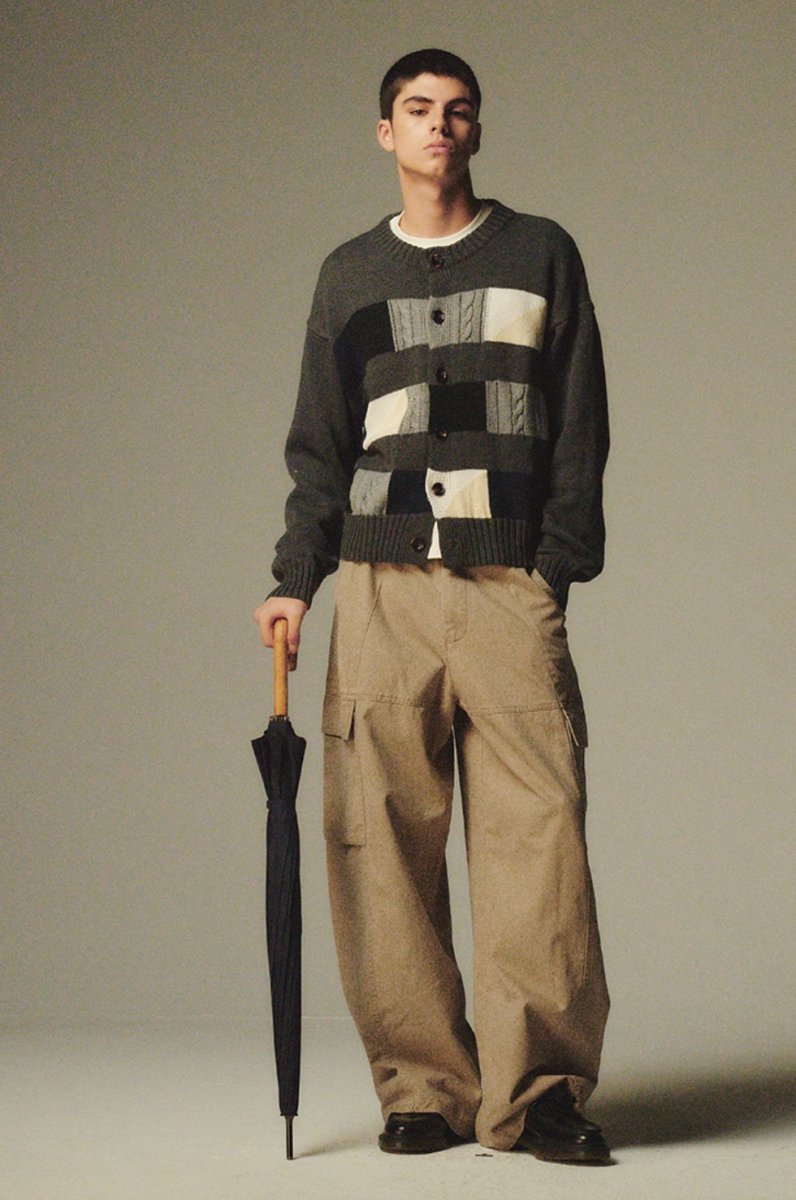 casual wide khaki pants N4477 - NNine