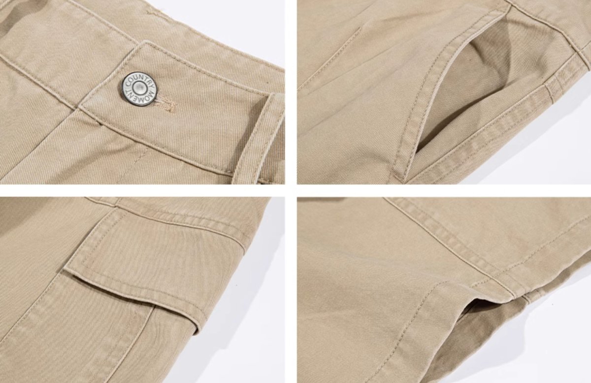 casual wide khaki pants N4477 - NNine