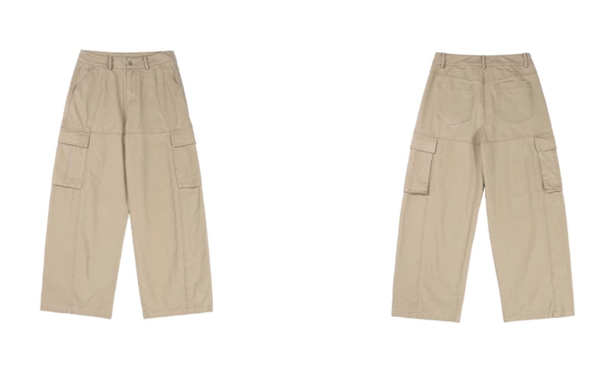 casual wide khaki pants N4477 - NNine
