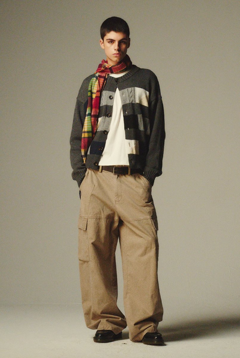casual wide khaki pants N4477 - NNine