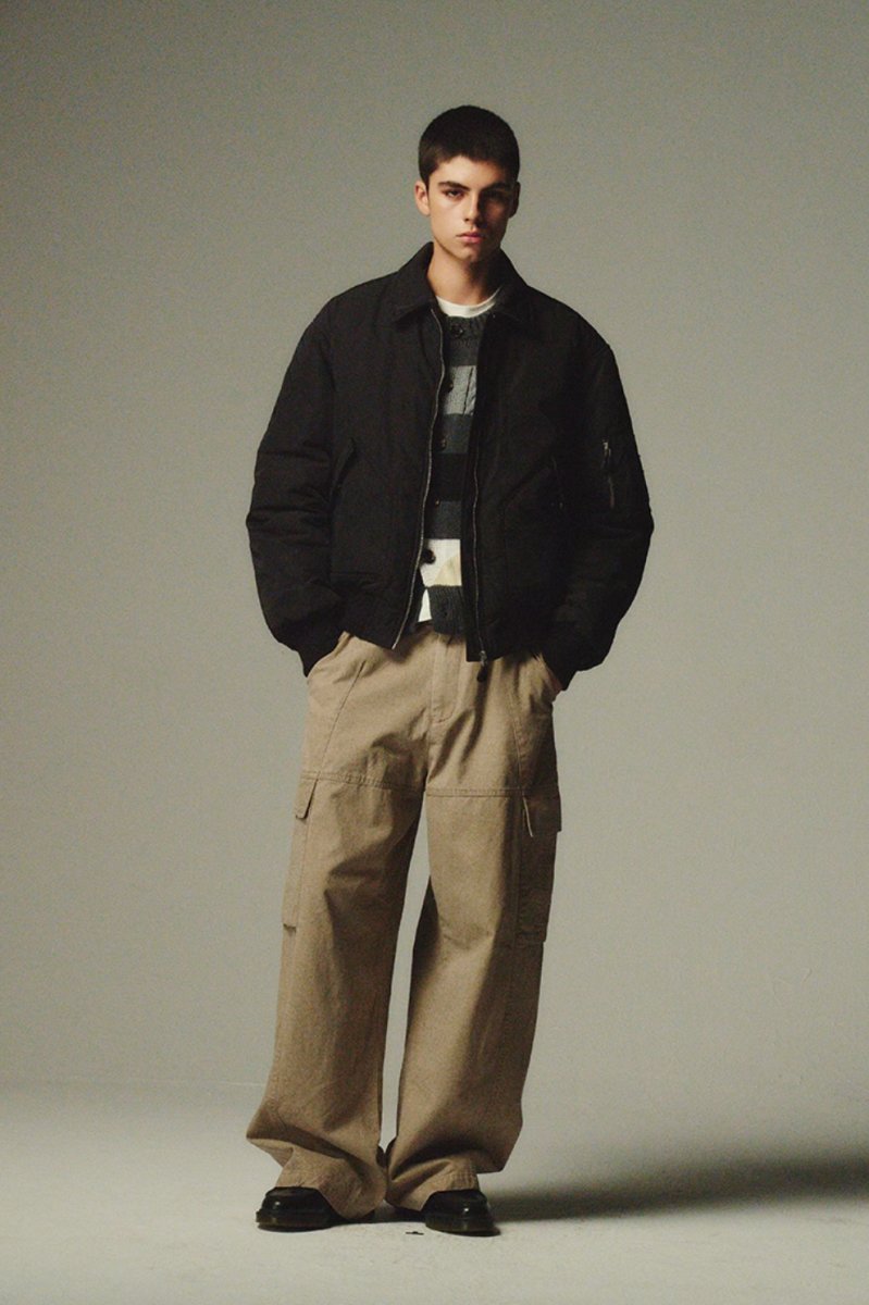 casual wide khaki pants N4477 - NNine