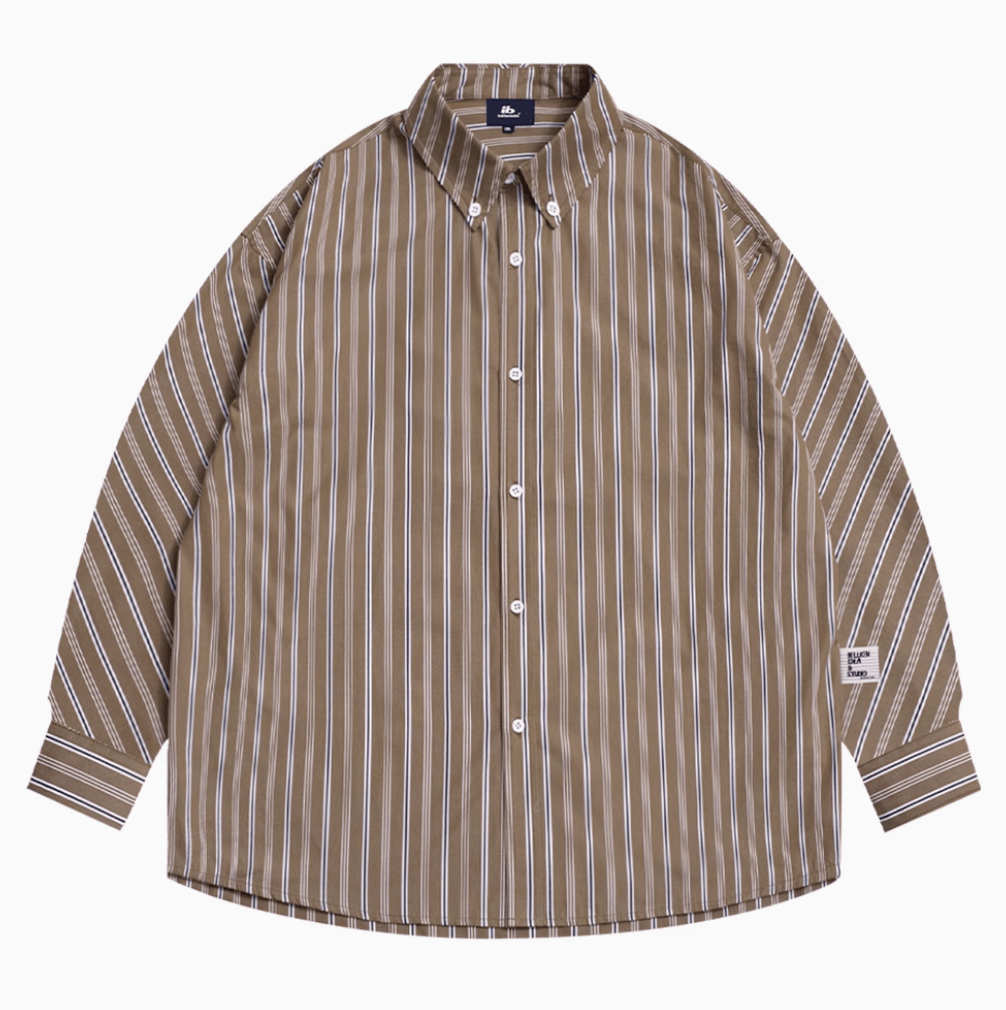 Contrast Striped Shirt / コントラスト ストライプ シャツ N5106 - ファッション通販 NNine(ナイン)