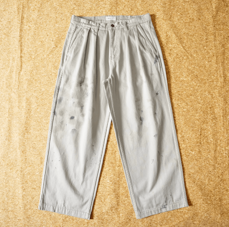 ダートホワイトグレーデニムパンツ / Dirt White Grey Denim Pants N5550