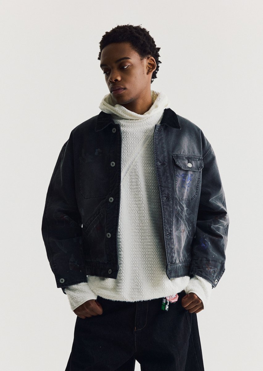 distressed detroit jacket N4653 - NNine