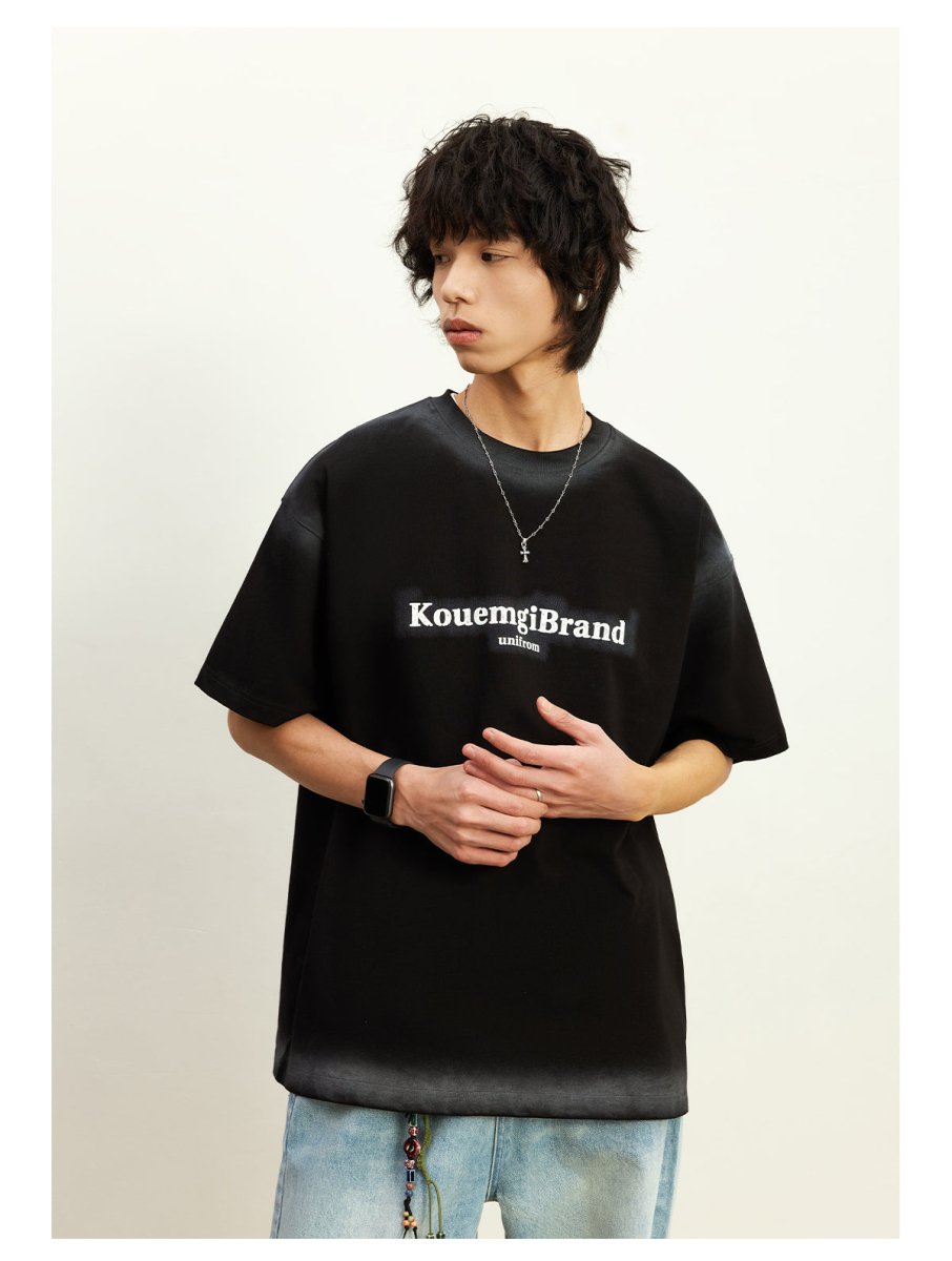 Distressed wash T - shirt N3745 - NNine