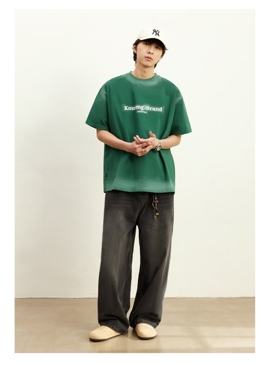 Distressed wash T - shirt N3745 - NNine
