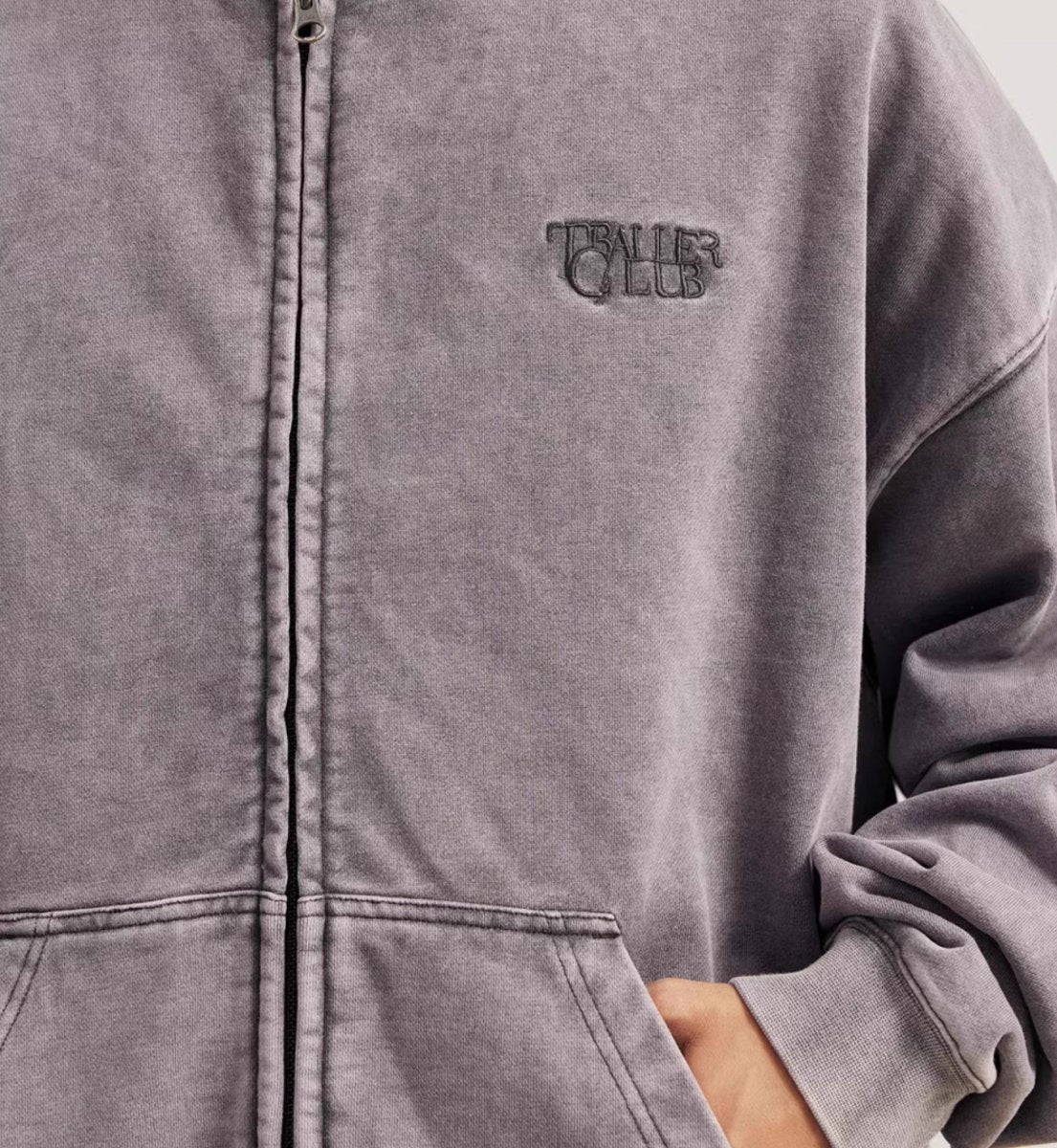 Distressed zip hoodie N3439 - NNine