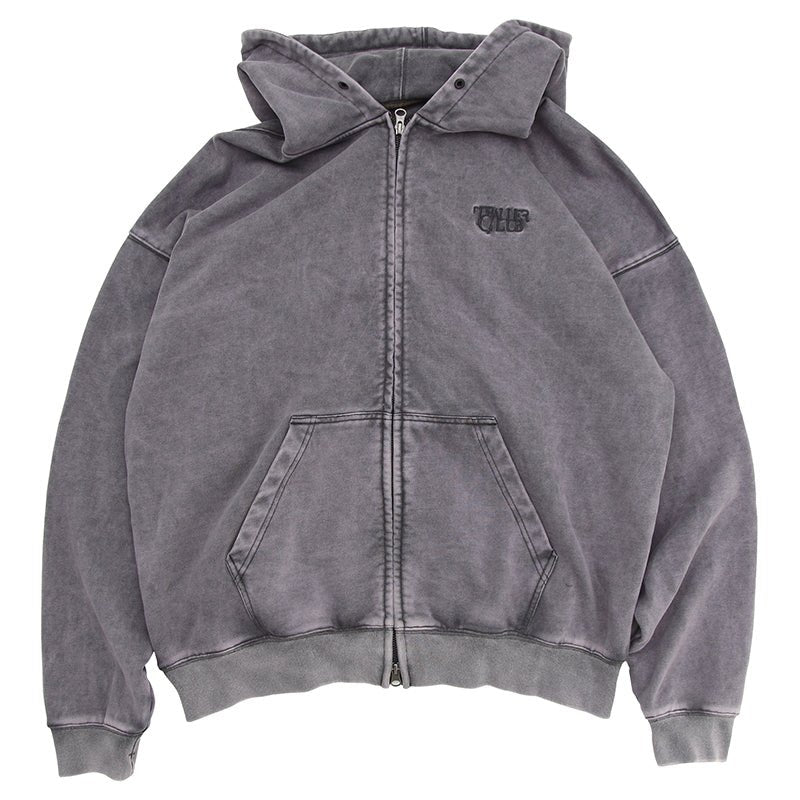 Distressed zip hoodie / ウォッシュ加工パーカー N3439