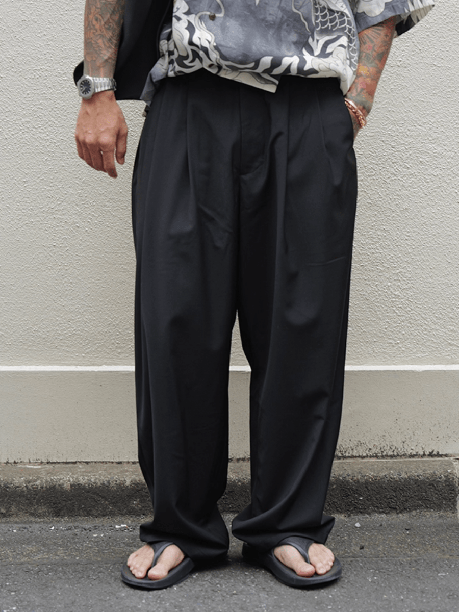 Double pleated casual pants N5551 - ファッション通販NNine(ナイン)