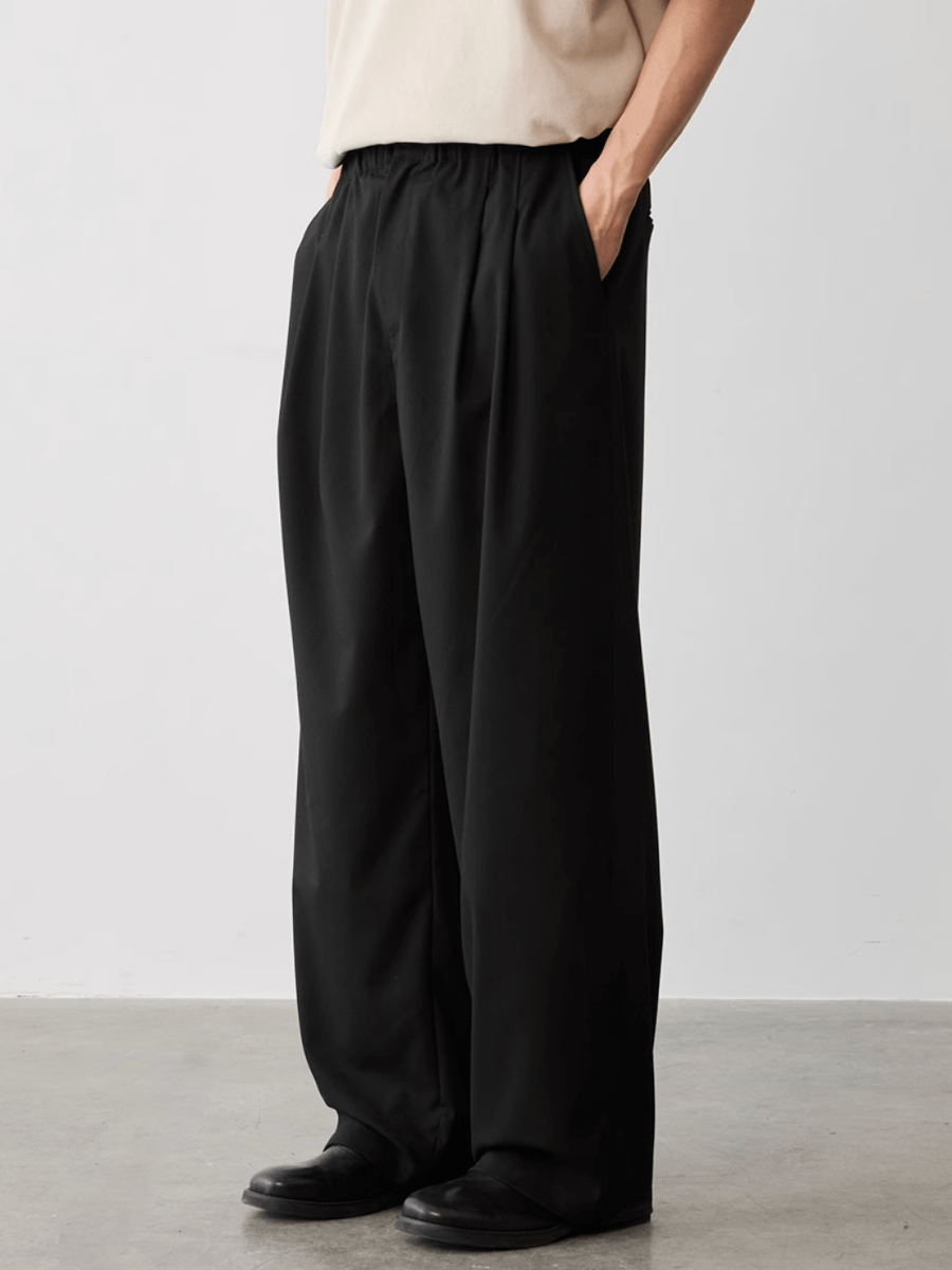 ダブルプリーツスラックス メンズ レディース ワイド ポリエステル / Double Pleated Pants N5385 - メンズファッション通販 NNine(ナイン)