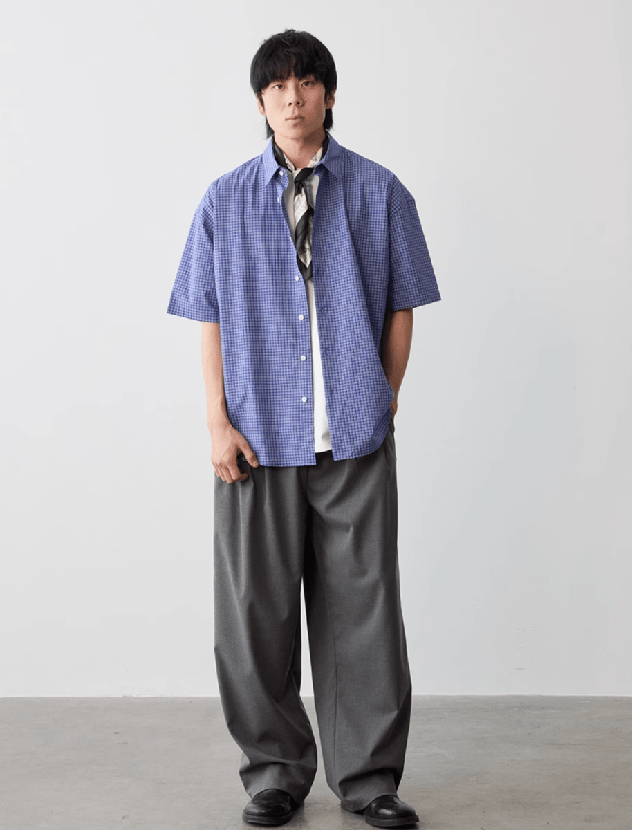 ダブルプリーツスラックス メンズ レディース ワイド ポリエステル / Double Pleated Pants N5385 - メンズファッション通販 NNine(ナイン)