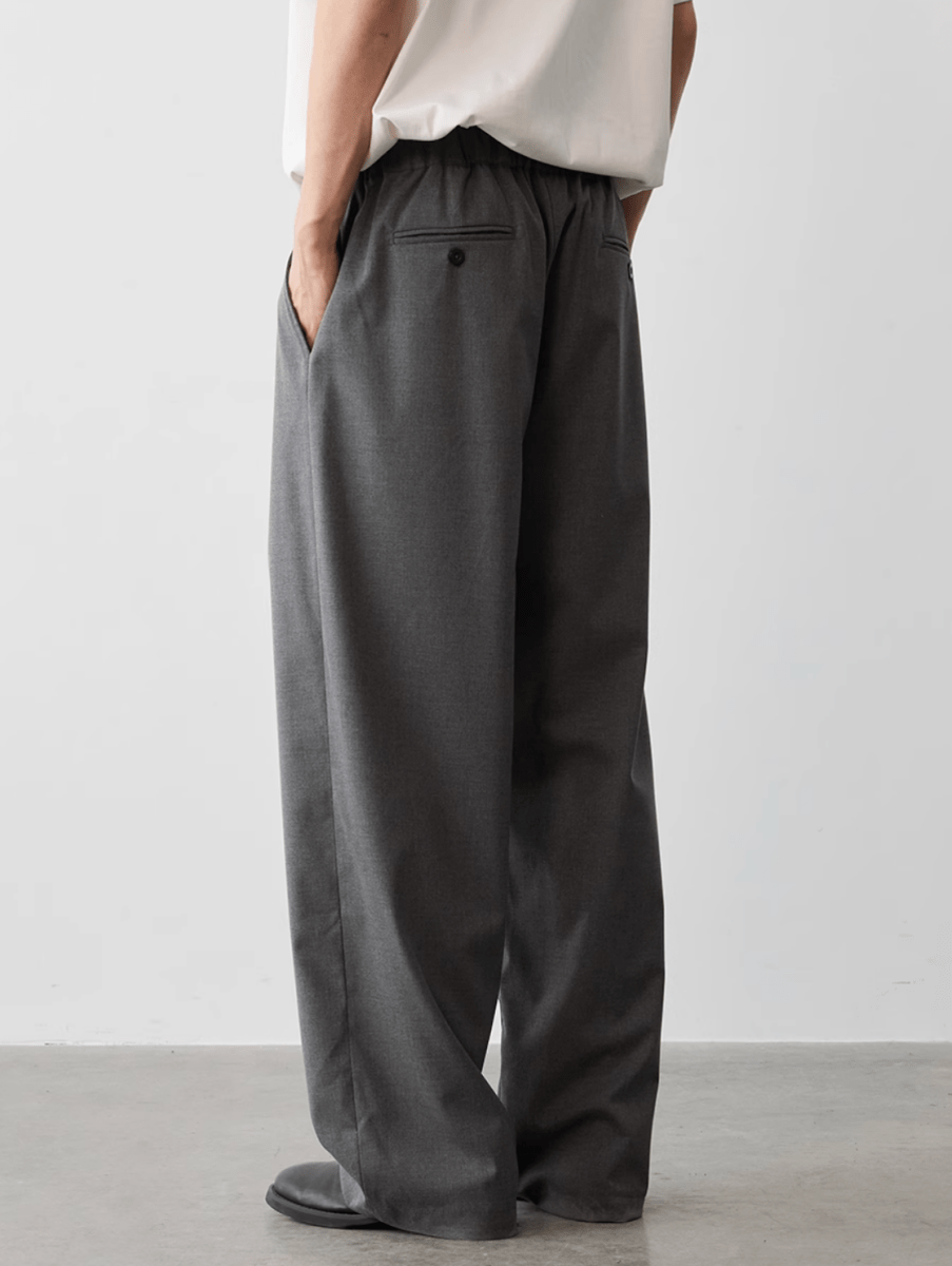 ダブルプリーツスラックス メンズ レディース ワイド ポリエステル / Double Pleated Pants N5385 - メンズファッション通販 NNine(ナイン)
