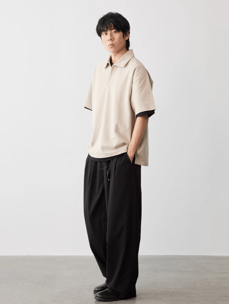 ダブルプリーツスラックス メンズ レディース ワイド ポリエステル / Double Pleated Pants N5385 - メンズファッション通販 NNine(ナイン)