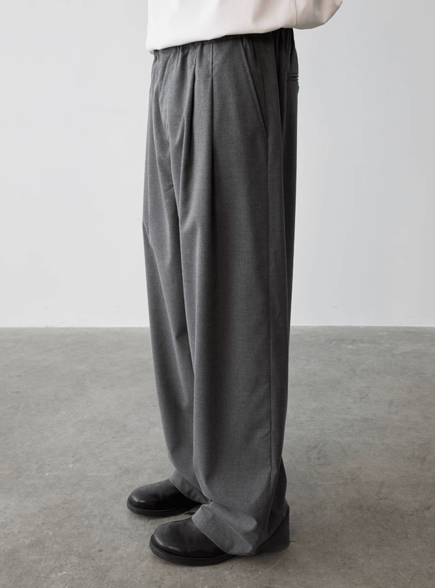 ダブルプリーツスラックス メンズ レディース ワイド ポリエステル / Double Pleated Pants N5385 - メンズファッション通販 NNine(ナイン)