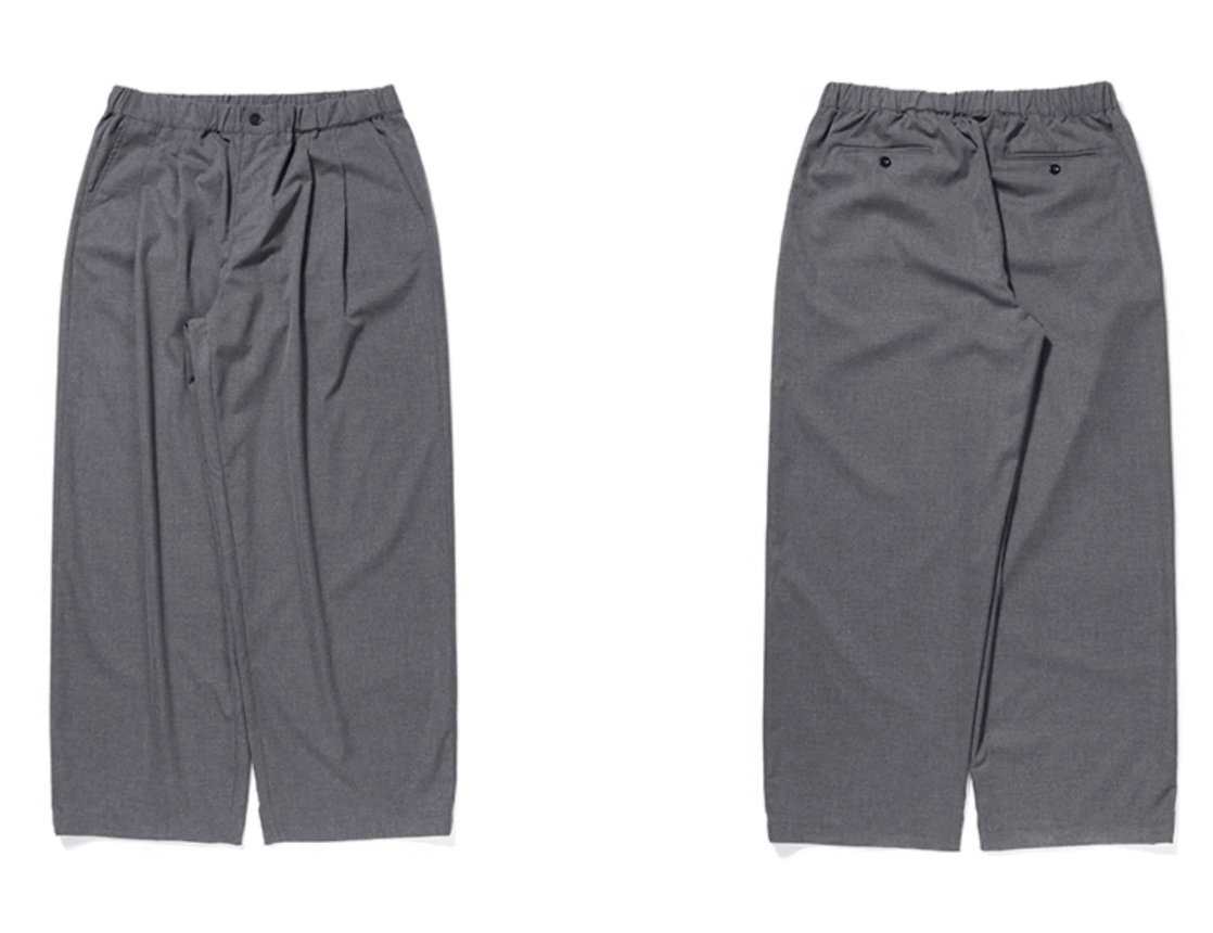 ダブルプリーツスラックス メンズ レディース ワイド ポリエステル / Double Pleated Pants N5385 - メンズファッション通販 NNine(ナイン)