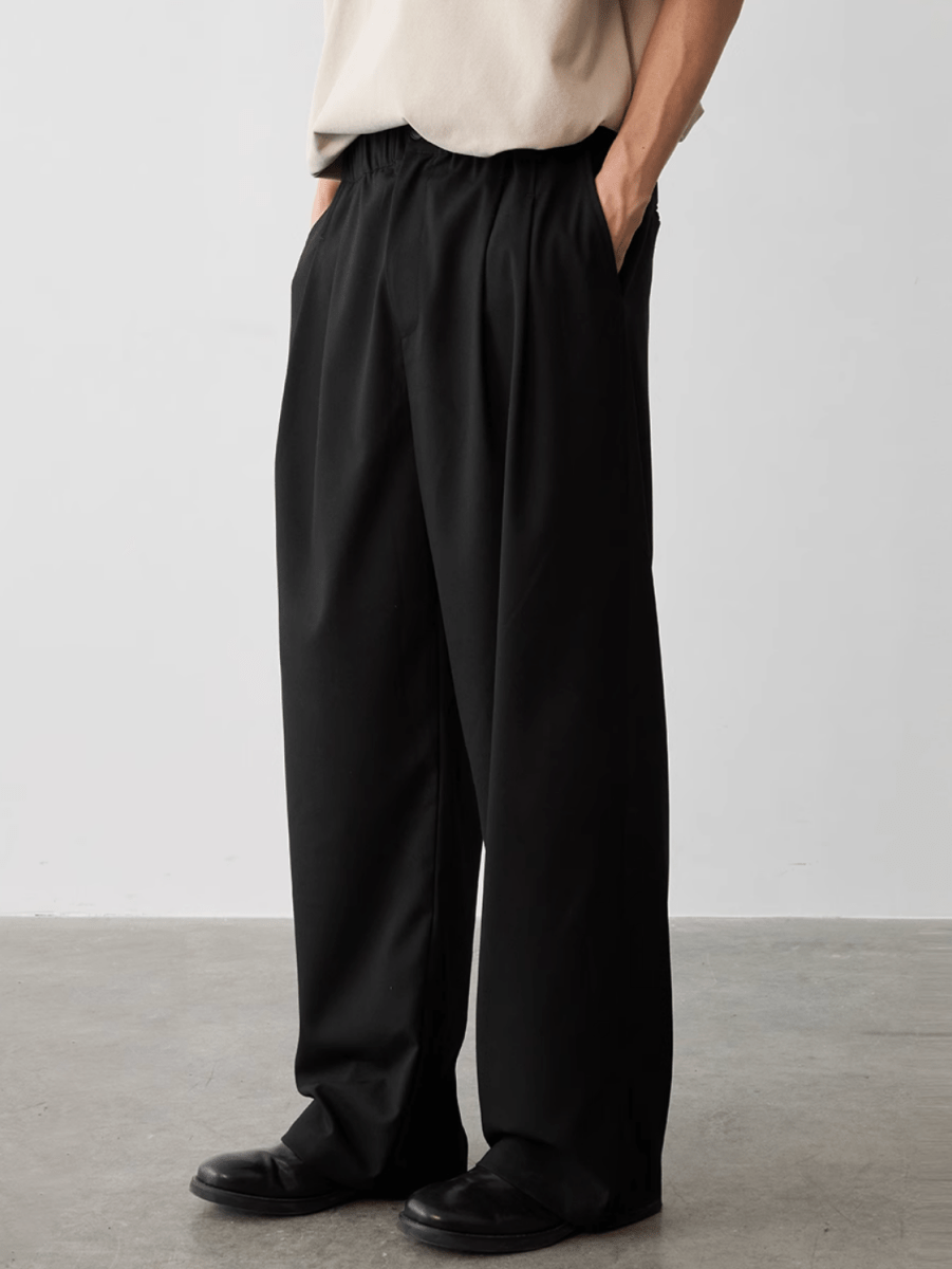 ダブルプリーツスラックス メンズ レディース ワイド ポリエステル / Double Pleated Pants N5385 - メンズファッション通販 NNine(ナイン)