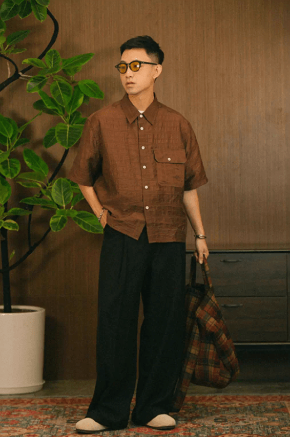 ドレープスラックスパンツ ポリエステル混紡 / Draped Slacks N5505 - ファッション通販NNine(ナイン)