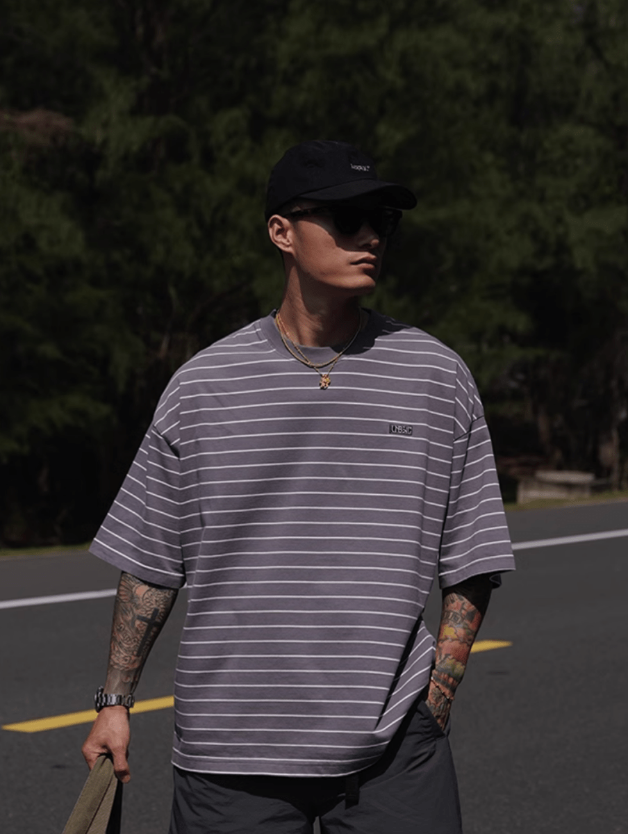 Embroidered logo border T-shirt N5147 - ファッション通販NNine(ナイン)