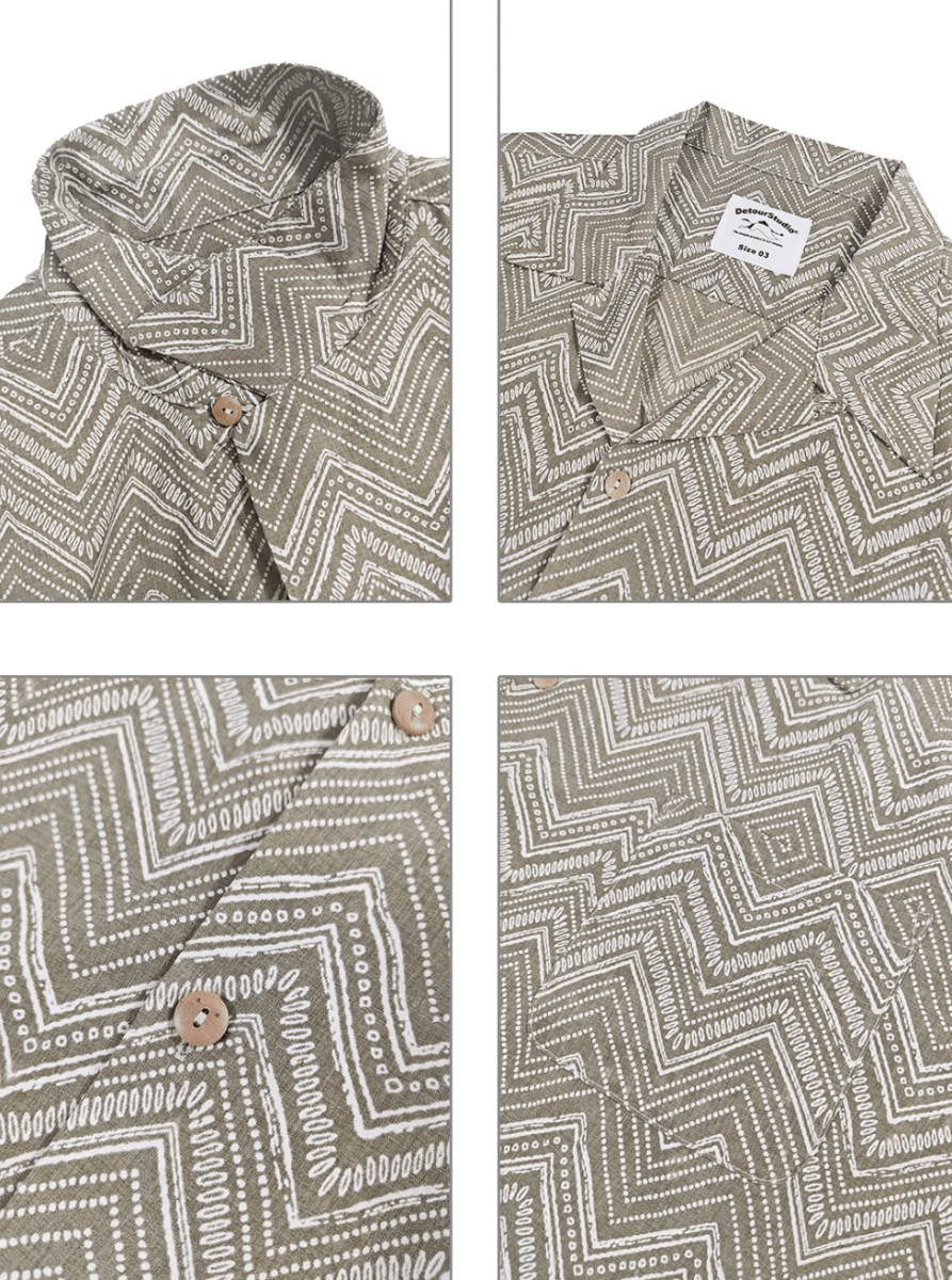 エスニックオープンカラーシャツ メンズ レディース 開襟 民族柄 春夏 / Ethnic Open Collar Shirt N5454 - メンズファッション通販 NNine(ナイン)