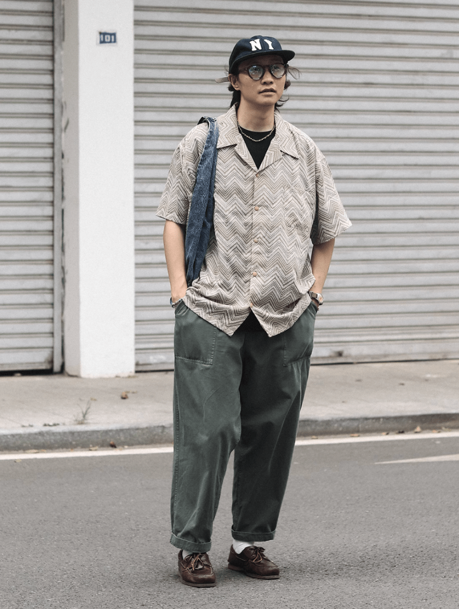 エスニックオープンカラーシャツ メンズ レディース 開襟 民族柄 春夏 / Ethnic Open Collar Shirt N5454 - メンズファッション通販 NNine(ナイン)