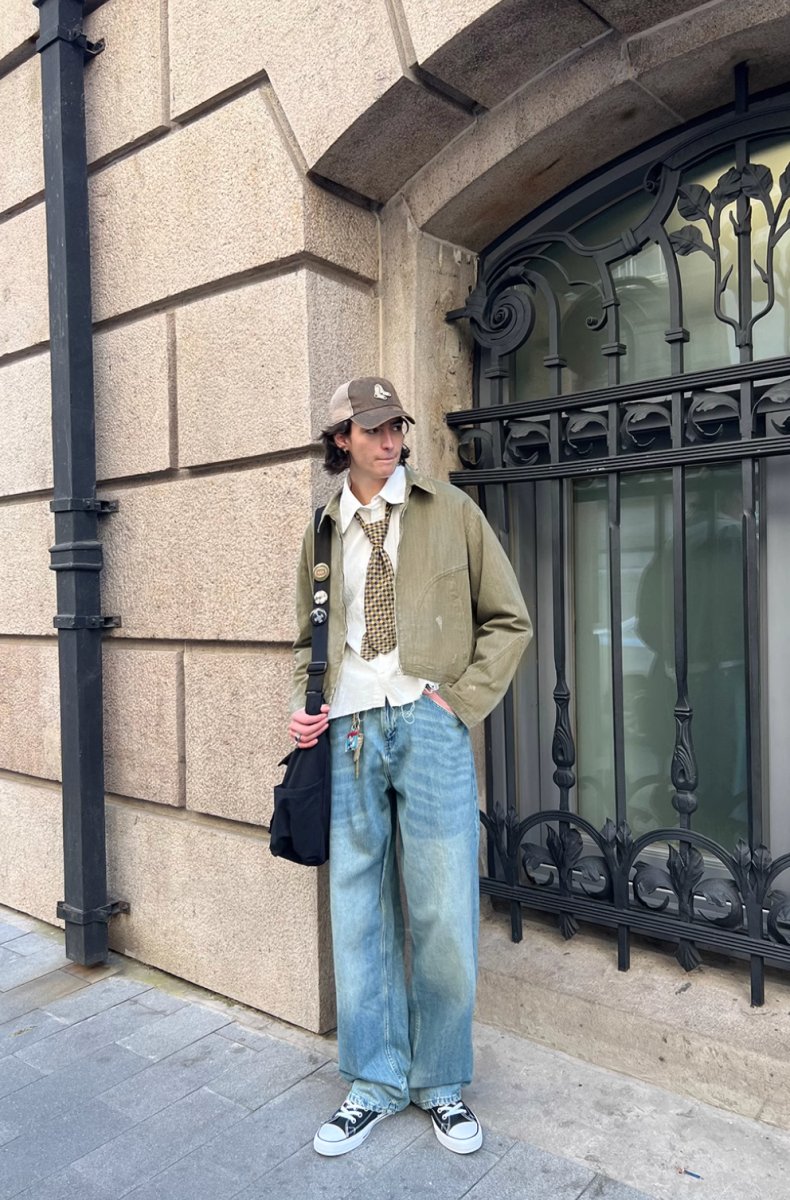 green cropped jacket / ショート丈ダメージジャケット N4504 - NNine
