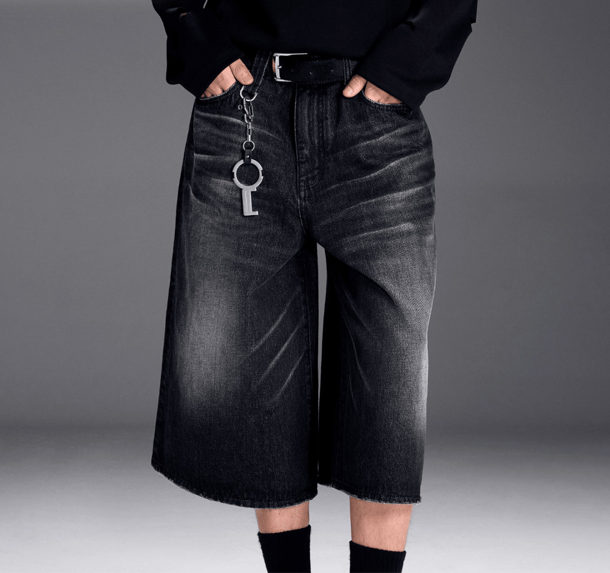 Half denim pants N5813 - ファッション通販NNine(ナイン)