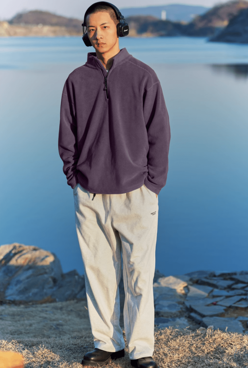 【静電気防止機能】half zip fleece N4975 - NNine