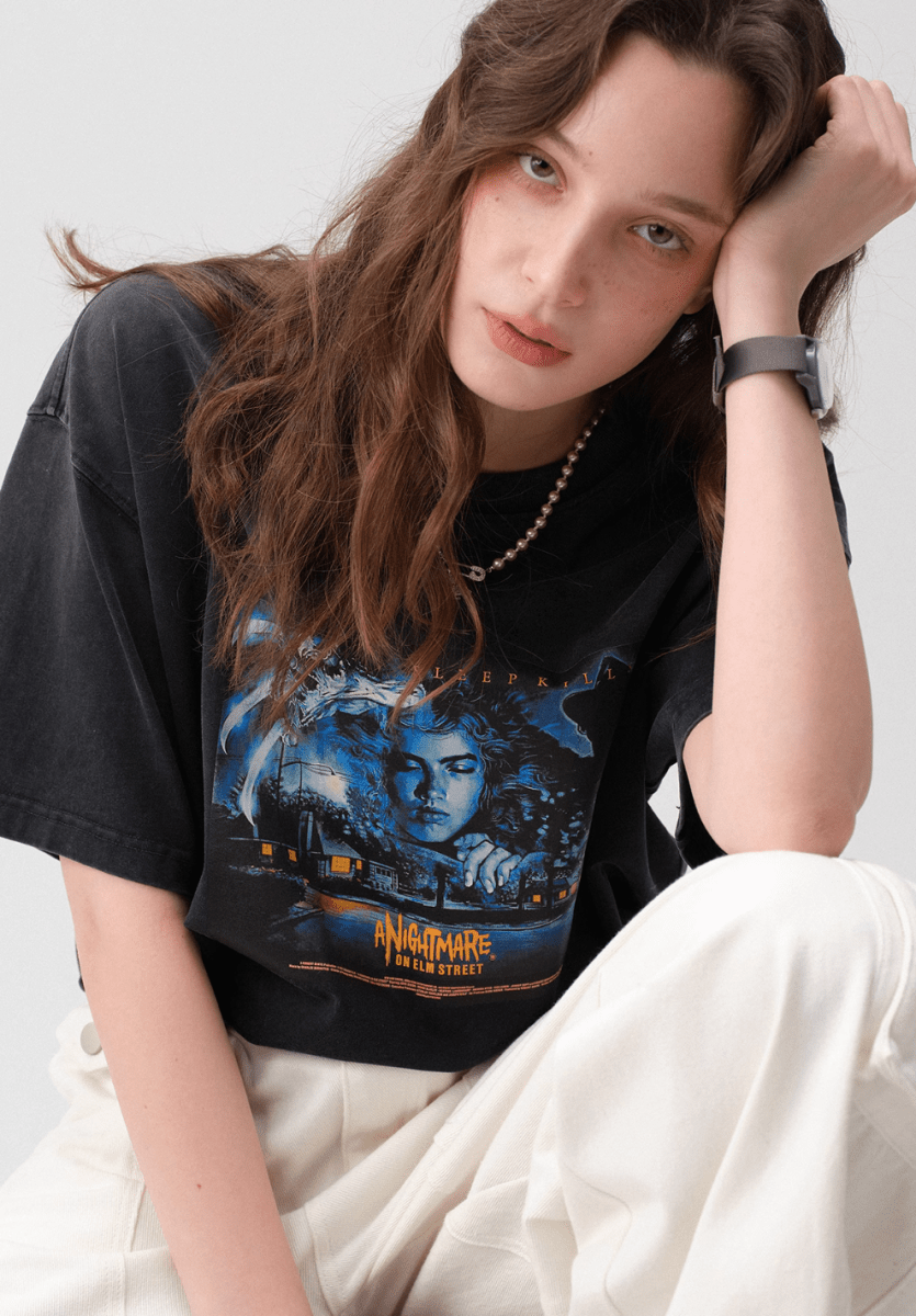 Horror Movie Poster Print T-shirt / ホラー映画 プリント Tシャツ 半袖 N5314 - ファッション通販 NNine(ナイン)