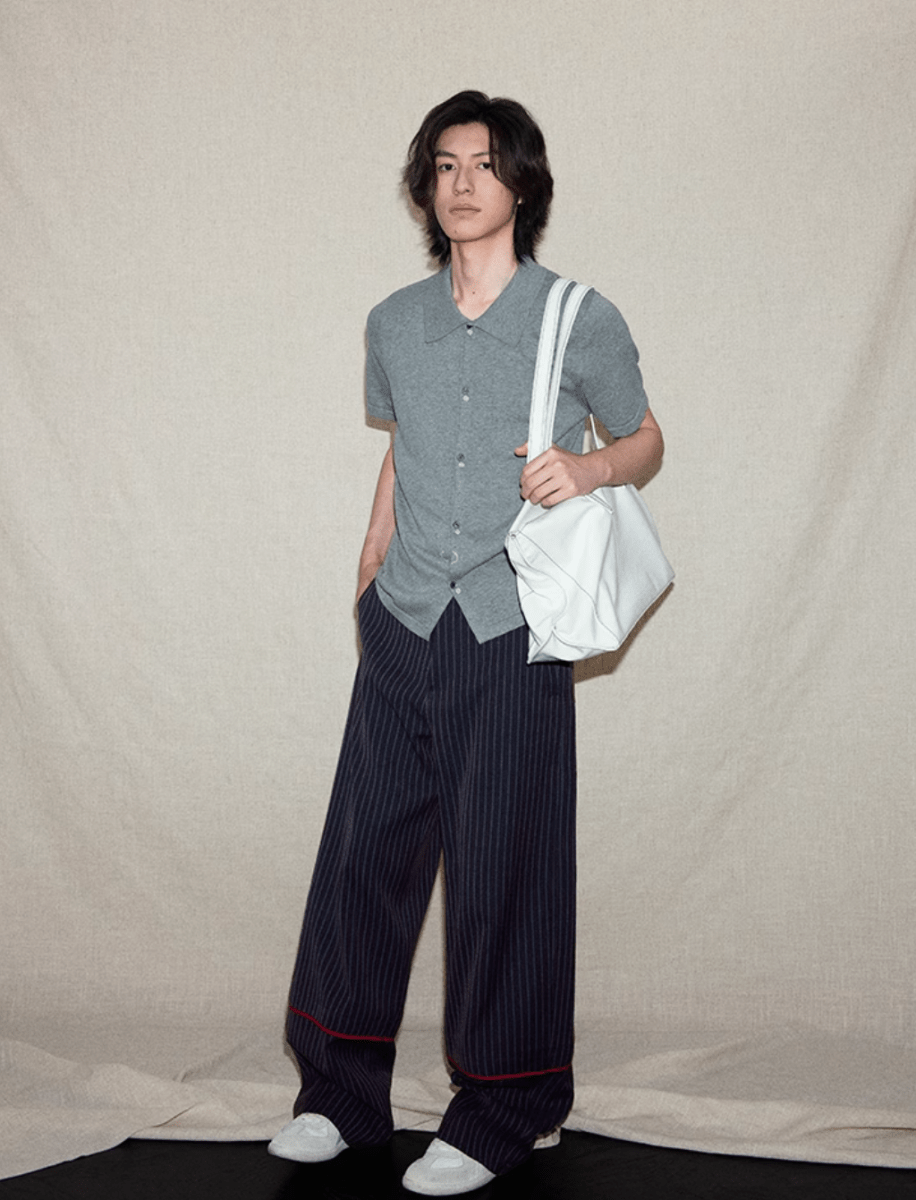 フルオープン・ニットポロ / knit cardigan shirt N5600 - ファッション通販NNine(ナイン)