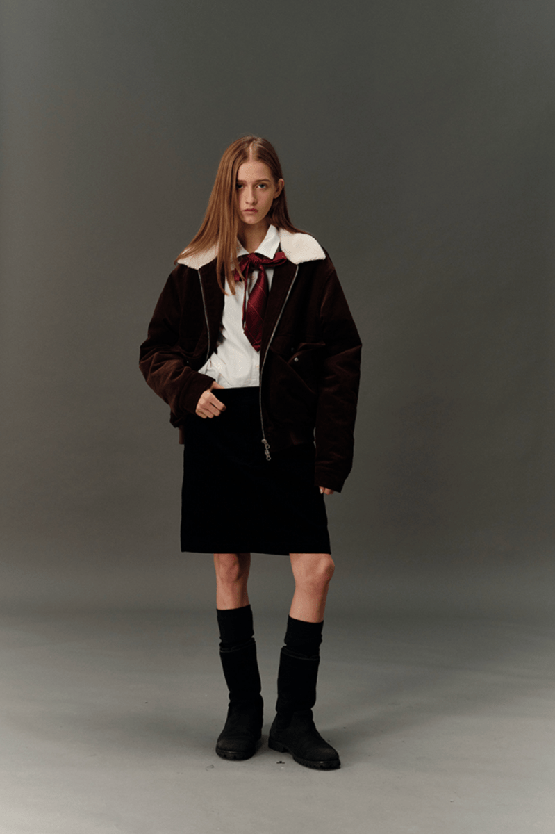 【コーデュロイジャケット】Lamb fur collar corduroy jacket N4836 - NNine