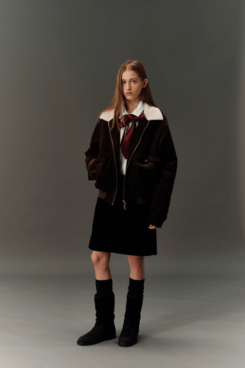 【コーデュロイジャケット】Lamb fur collar corduroy jacket N4836 - NNine