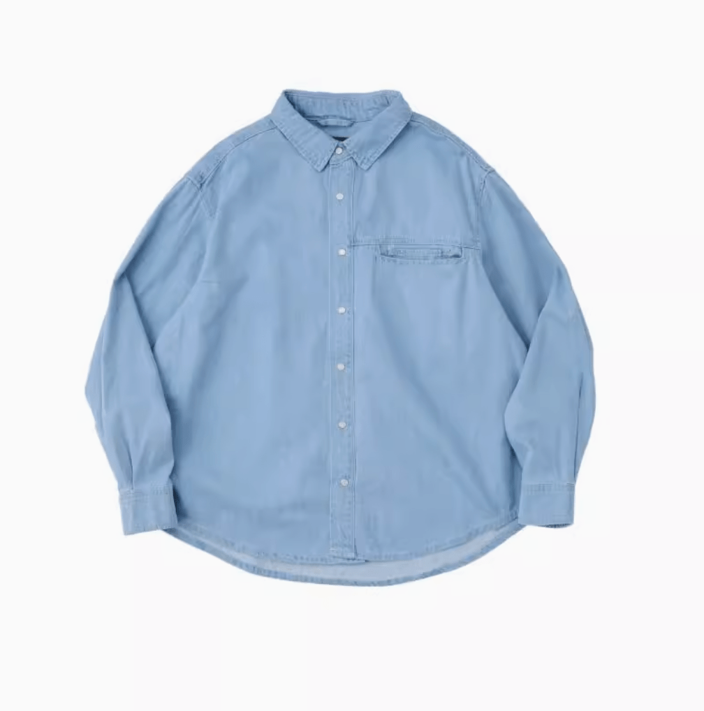 light blue denim shirt N4953 - ファッション通販 NNine(ナイン)