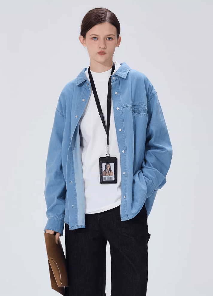 light blue denim shirt N4953 - ファッション通販 NNine(ナイン)