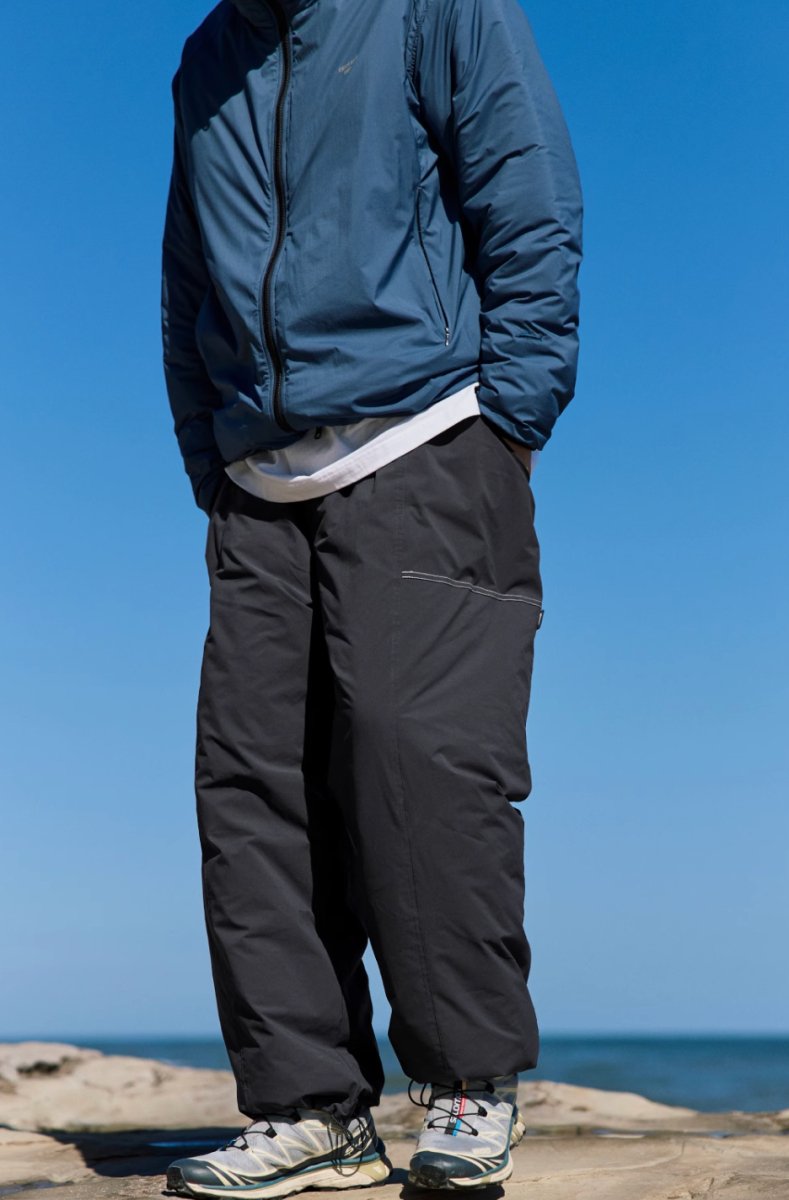 【中綿入り防寒防風】Lightweight windproof cold protection straight pants N4734 - NNine