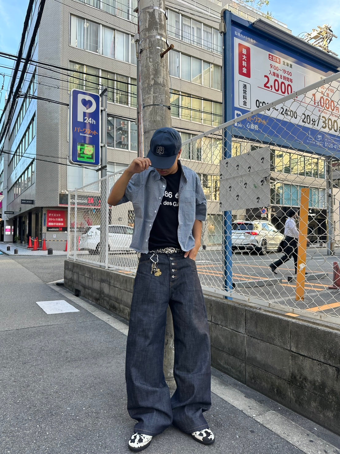ロールアップスリーブチェックシャツ NZ-004