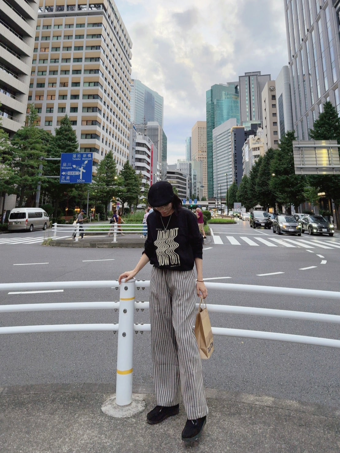 ルーズフィッドストライプパンツ TT003