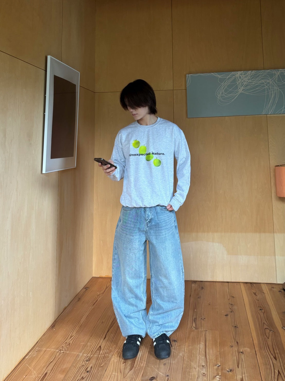 ウォッシュドバギーデニム MK012