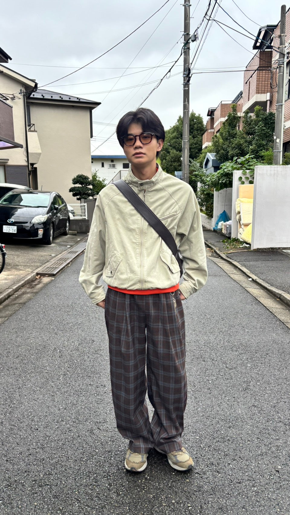 ウォッシュド加工ハリントンジャケット SK004